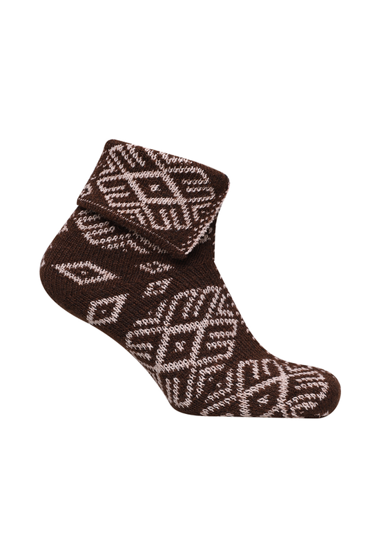Nilay Çorap - Kadın Yün Çorap 5676 | Kahverengi