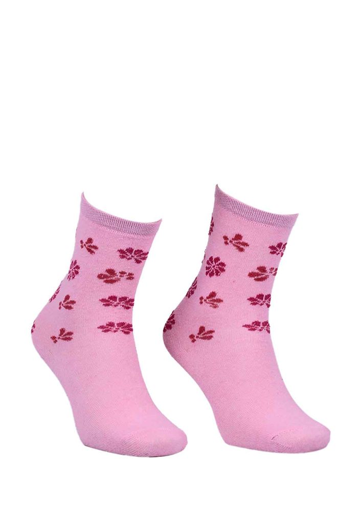 Çiçekli Çorap 6007 | Pembe