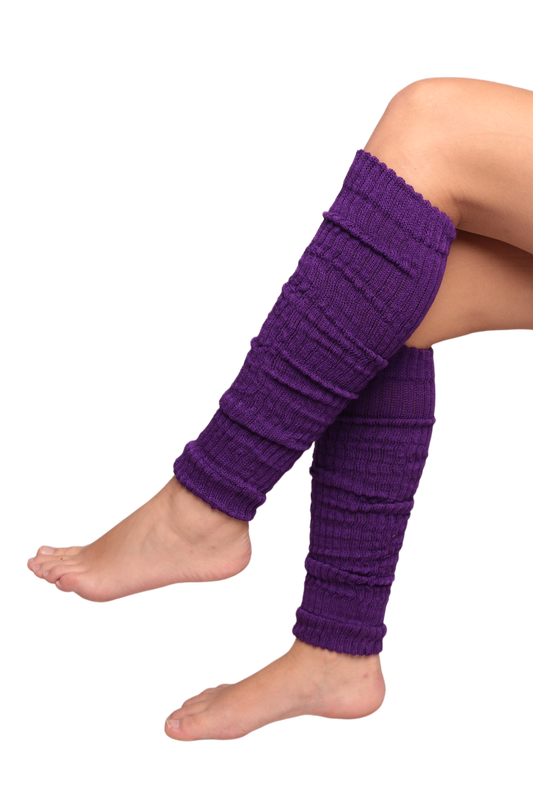 POLAINAS - Kadın Triko Tozluk Çorap | Mor