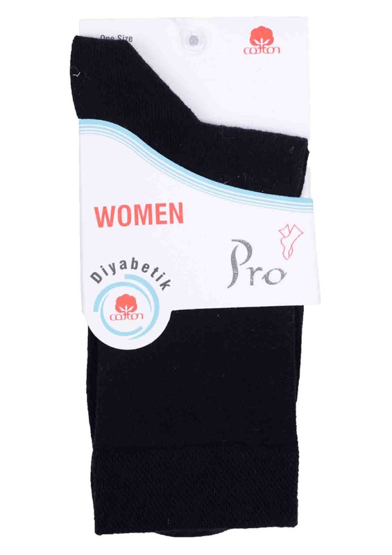Pro Kadın Diyabetik Çorap 16409 | Siyah - Thumbnail
