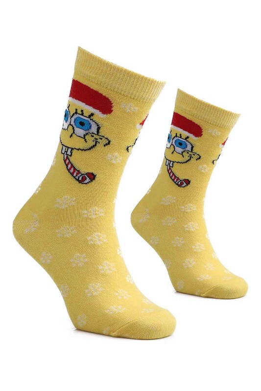 RETRO - Sunger Bob Desenli Çorap 3010 | Sarı