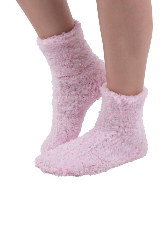 Sahab Kadın Örme Uyku Çorabı 30800 | Pembe