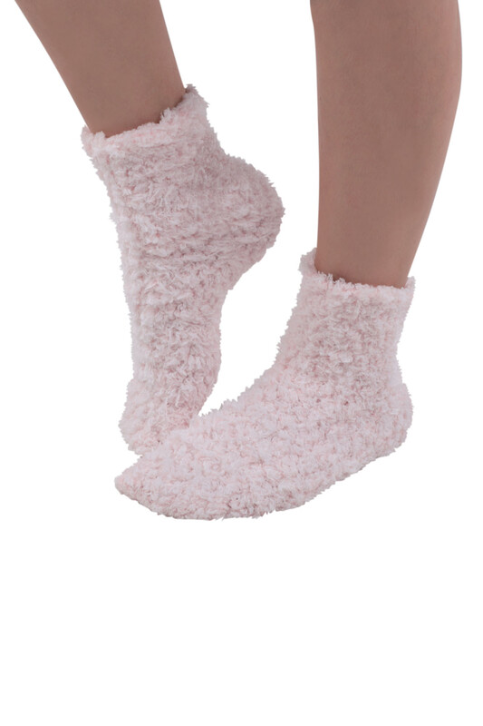 Sahab Kadın Örme Uyku Çorabı 30800 | Pudra - Thumbnail