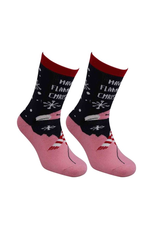 Yılbaşı Havlu Çorap 001 | Siyah - Thumbnail
