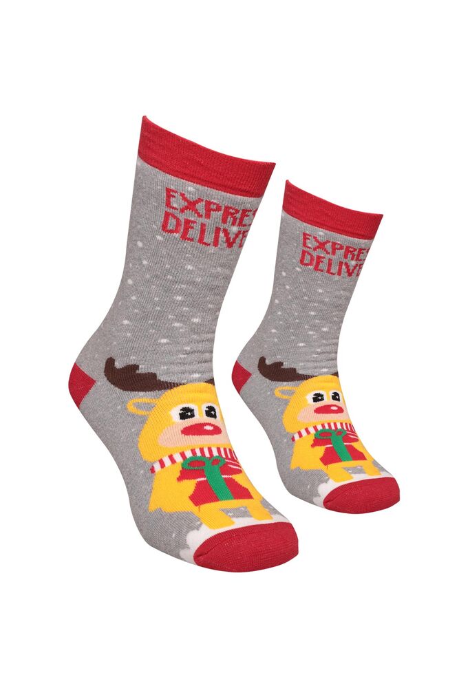 Yılbaşılı Kadın Havlu Çorap 8314 | Renk2