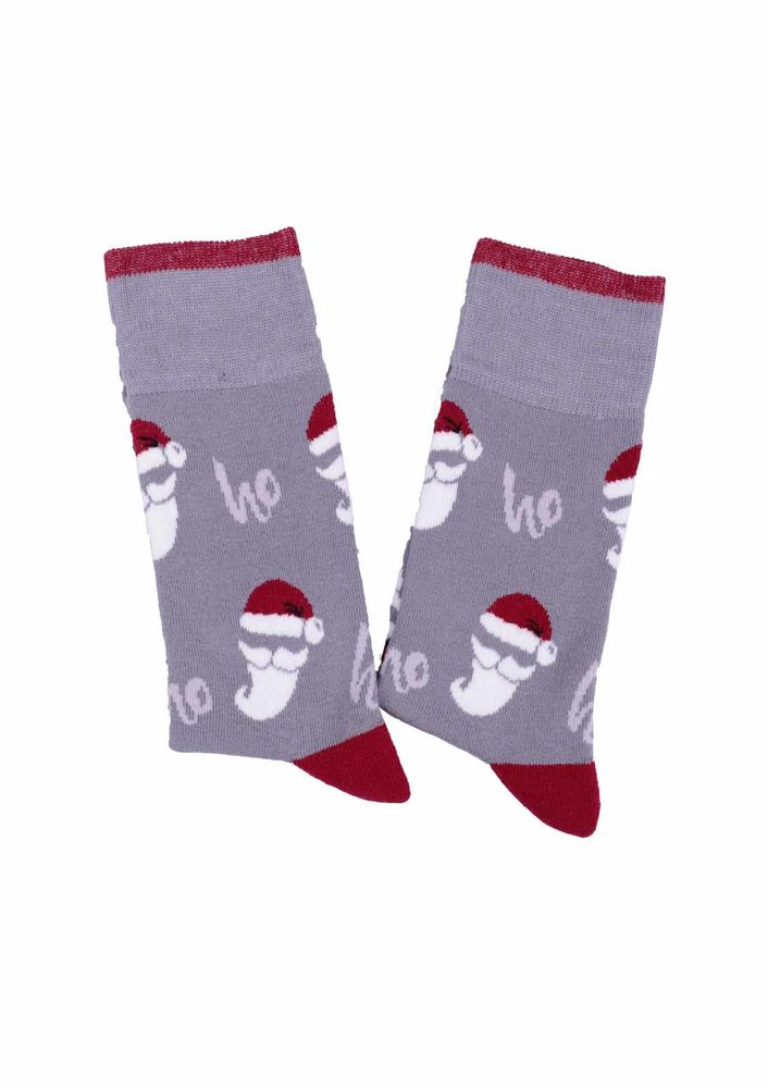 Simisso Noel Babalı Havlu Çorap | Gri