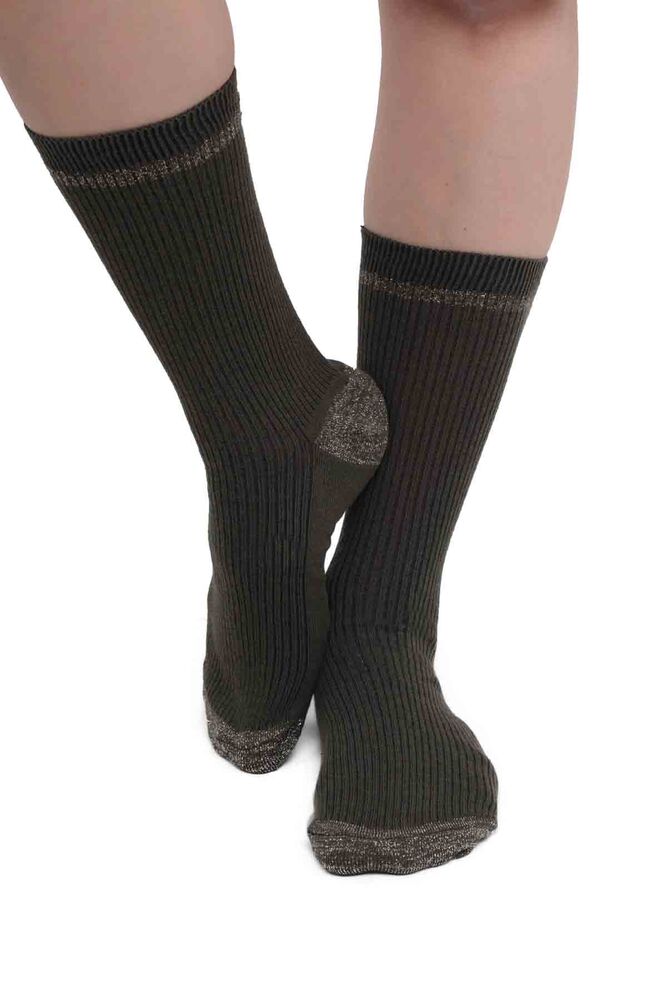 Simli Kadın Soket Çorap | Yeşil