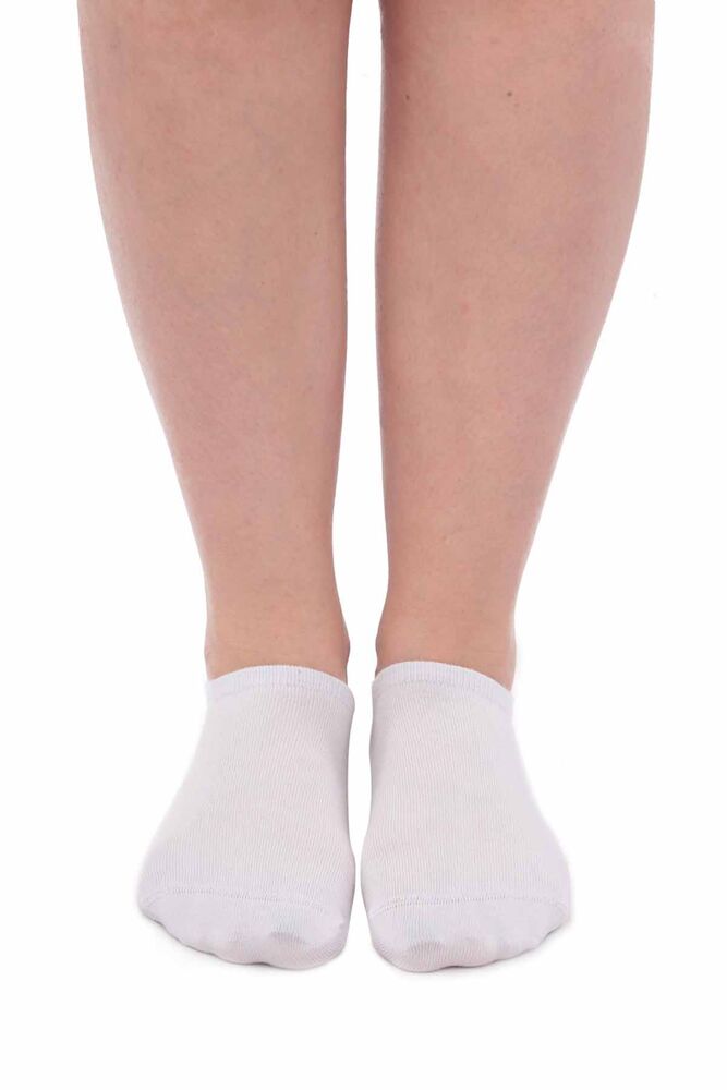 Pola Bambu Sneakers Kadın Çorap | Beyaz