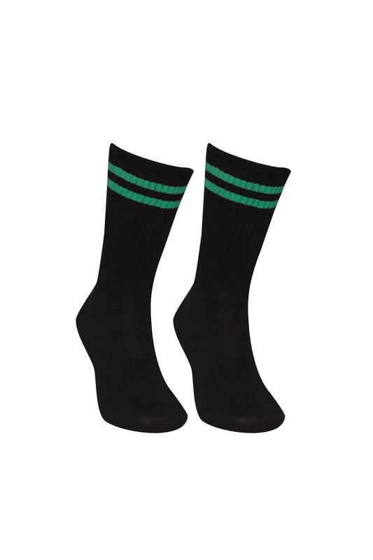 SOFT - Dizaltı Kadın Günlük Çorap 9427 | Siyah Yeşil