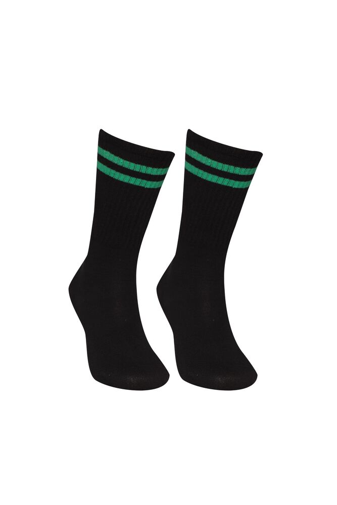 Dizaltı Kadın Günlük Çorap 9427 | Siyah Yeşil