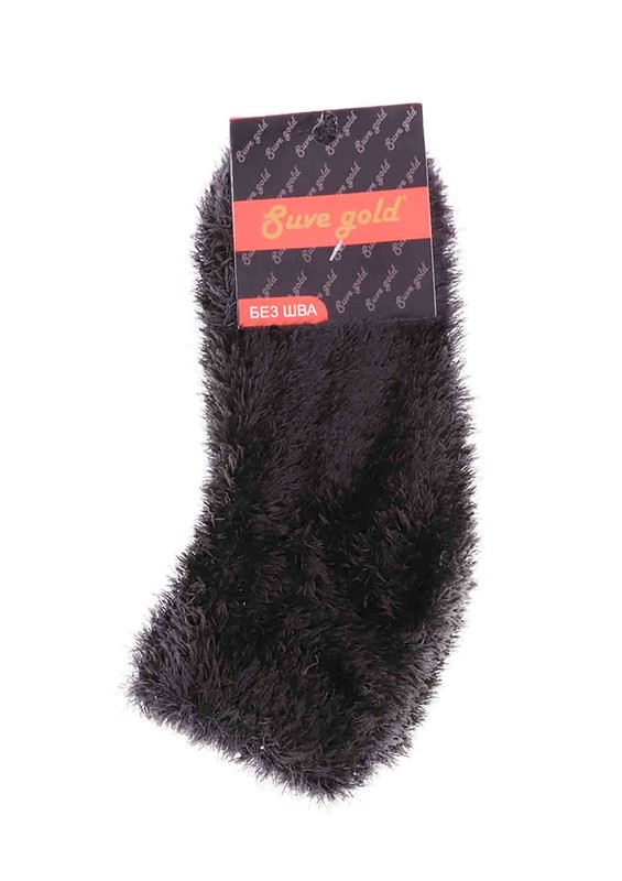 Püsküllü Peluş Çorap 116 | Siyah - Thumbnail