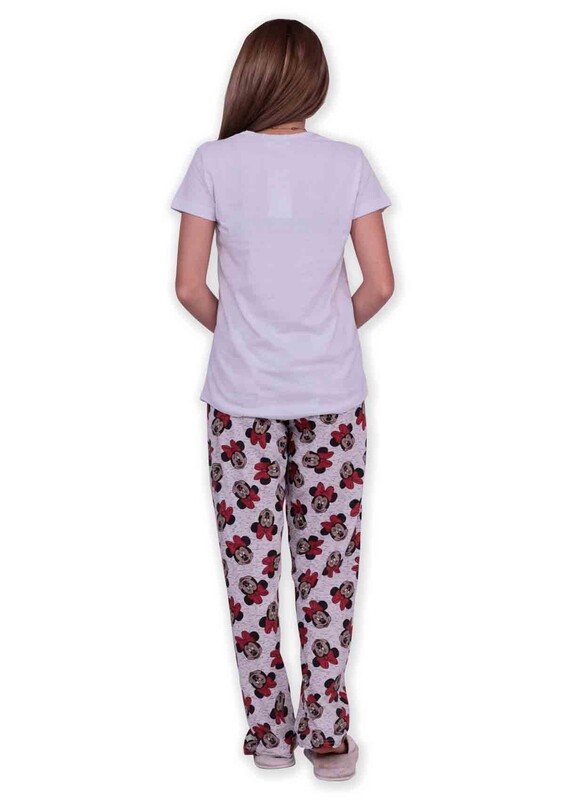 Calimera Kısa Kollu Uyku Bantlı Kadın Pijama Takımı 2647 | Beyaz - Thumbnail