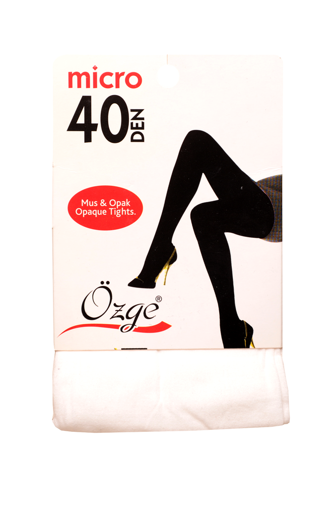 Mus Opak Kadın Külotlu Çorap 40 Den | Beyaz