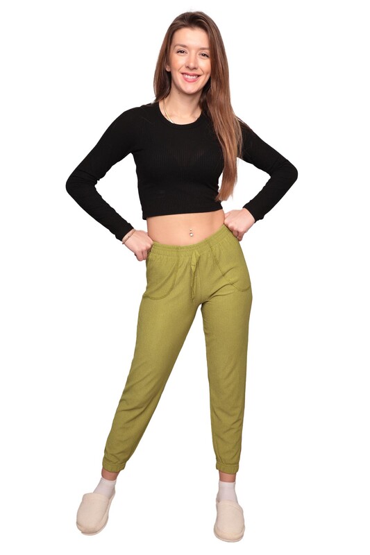 ARCAN - Cepli Kadın Pantolon 130125 | Yağ Yeşili 383