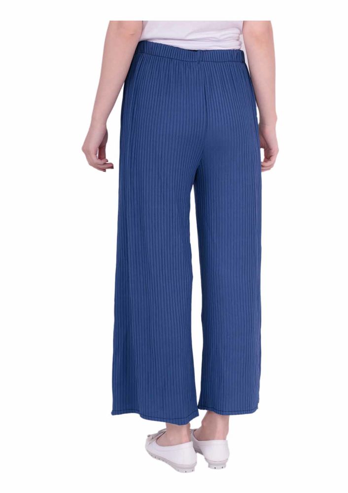 Bol Paçalı Beli Lastikli Pantolon 477 | Mavi