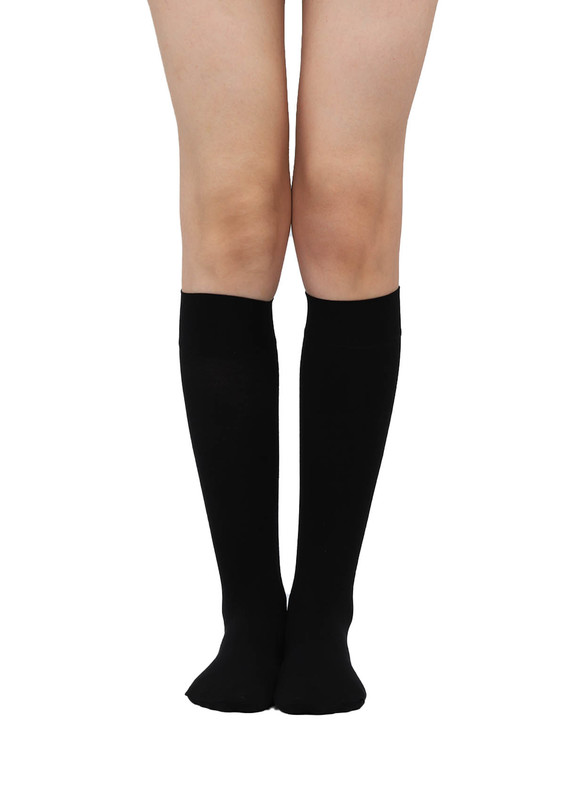 Penti Natural Extra Cotton Pantolon Çorap | Siyah - Thumbnail