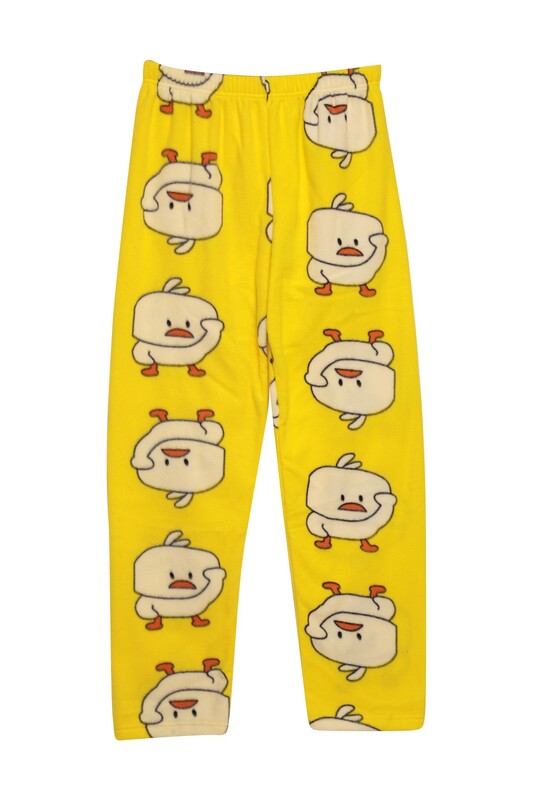 Kadın Polar Pijama Takımı 5005 | Sarı - Thumbnail