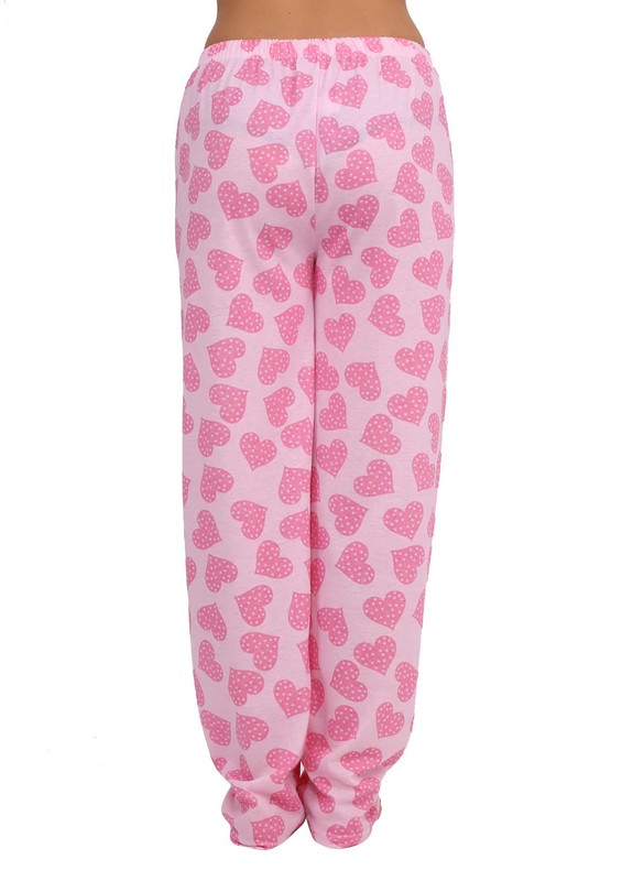 Kalpli Dar Paçalı Pijama Altı Renk Seçenekleri İle 2119 | Pembe - Thumbnail