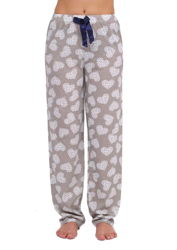 Kalpli Dar Paçalı Pijama Altı Renk Seçenekleri İle 2119 | Bej - Thumbnail