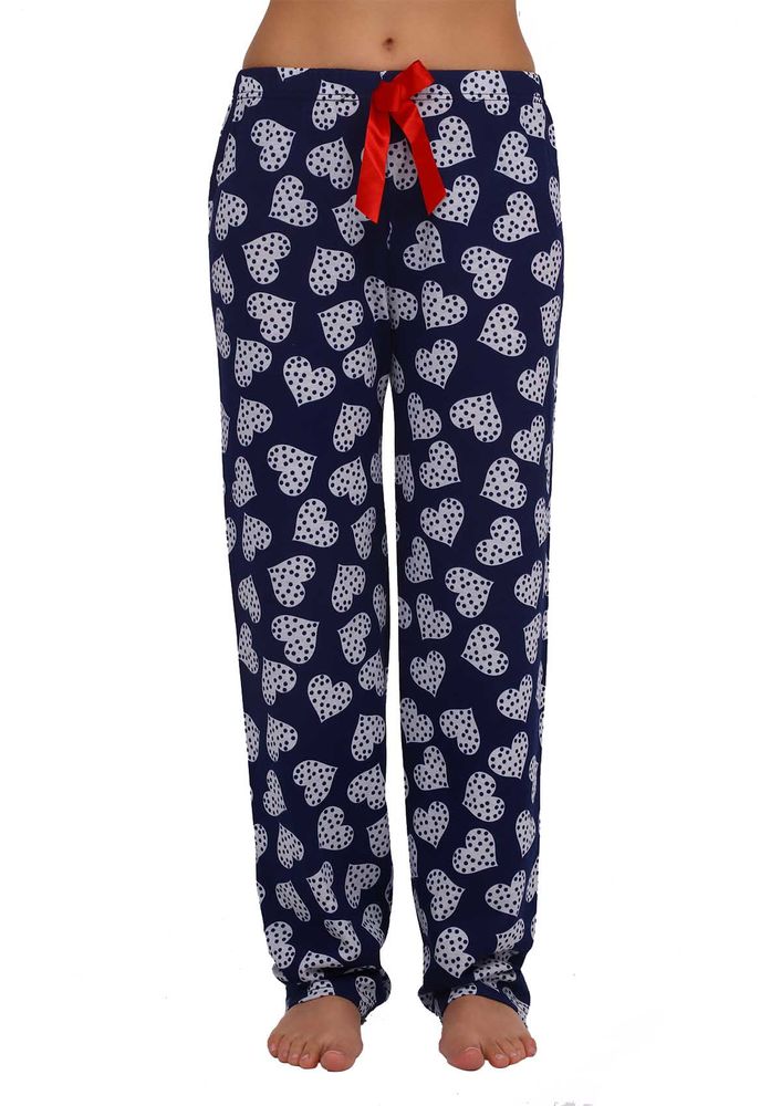 Kalpli Dar Paçalı Pijama Altı Renk Seçenekleri İle 2119 | Lacivert