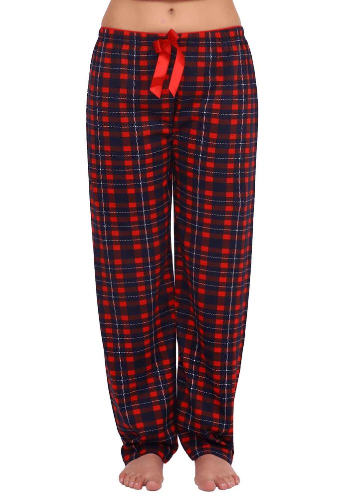 Boru Paçalı Kareli Pijama Altı 089 | Lacivert