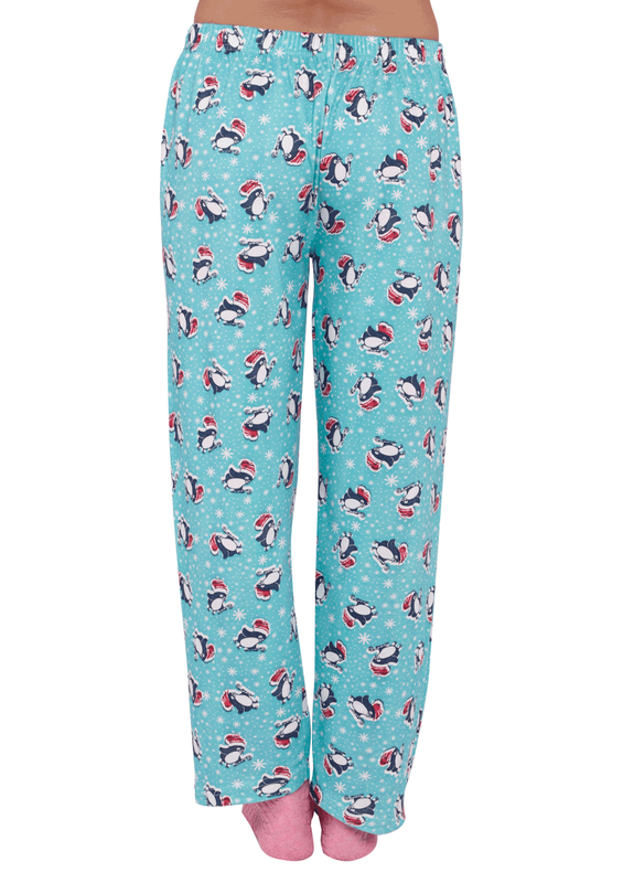 Simisso Bol Paça Çizgi Karakter Desenli Pijama Altı 255 | Mavi - Thumbnail