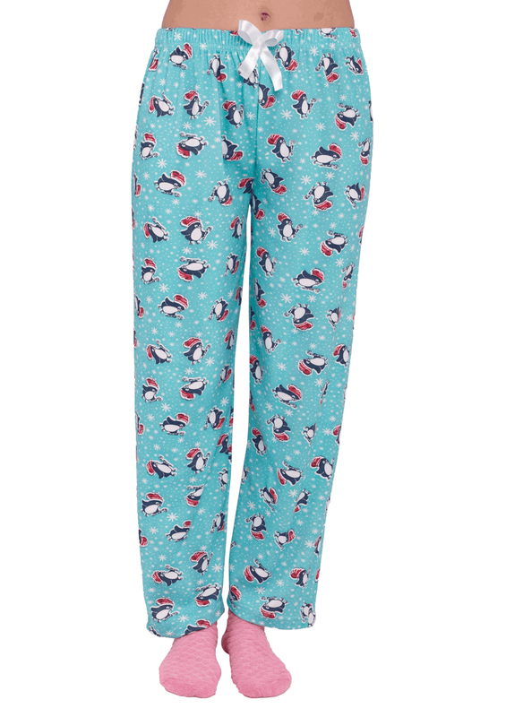Simisso Bol Paça Çizgi Karakter Desenli Pijama Altı 255 | Mavi - Thumbnail