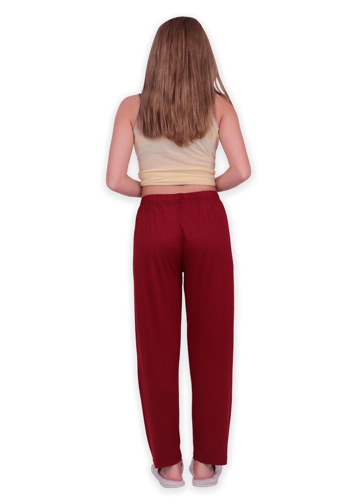 Beli Lastikli Kadın Pijama Altı | Bordo