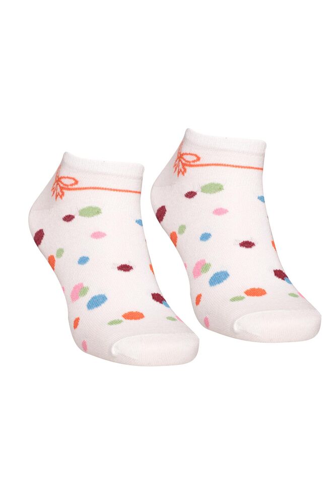 Renkli Kadın Çorap 7106 | Beyaz