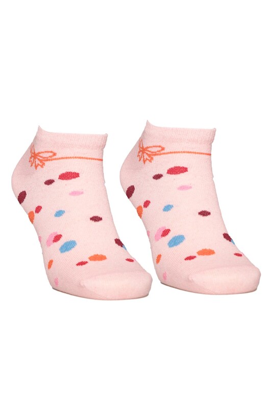 Renkli Kadın Çorap 7106 | Pudra - Thumbnail
