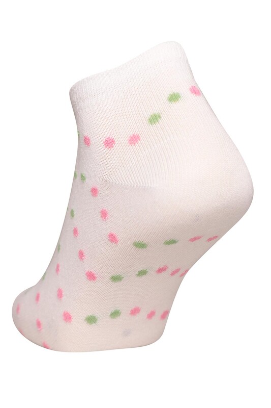Renkli Kadın Çorap 7107 | Beyaz - Thumbnail