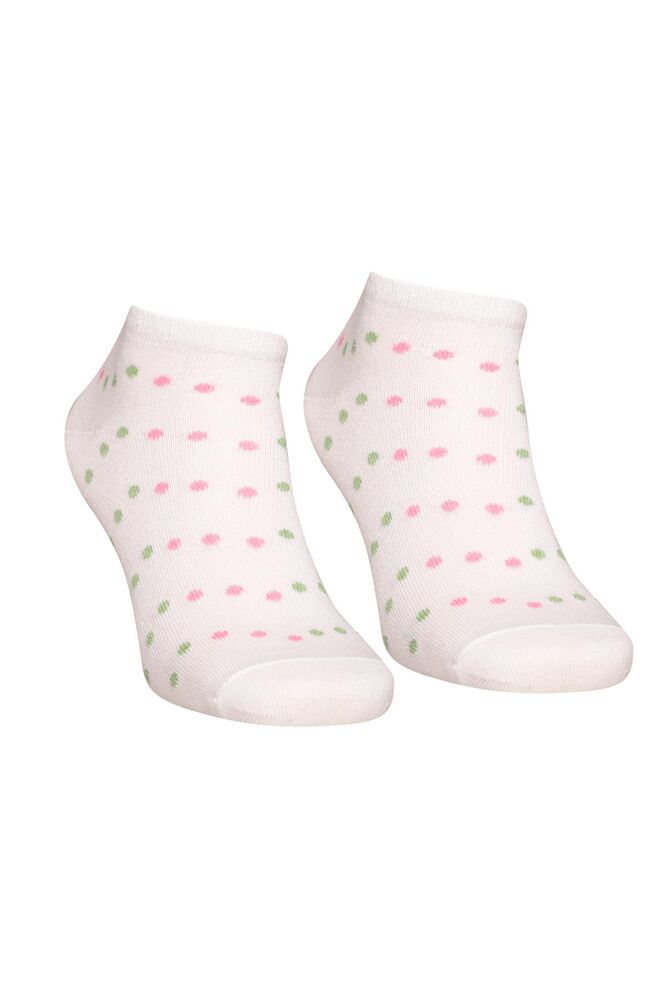 Renkli Kadın Çorap 7107 | Beyaz