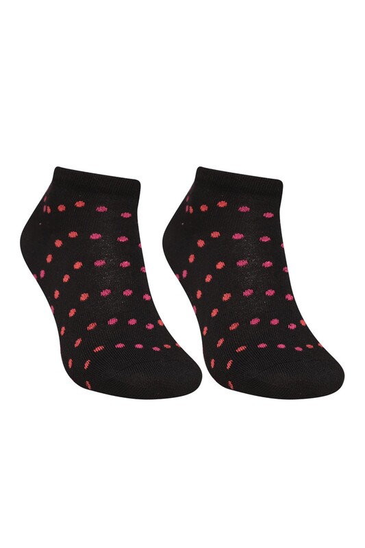 Renkli Kadın Çorap 7107 | Siyah - Thumbnail