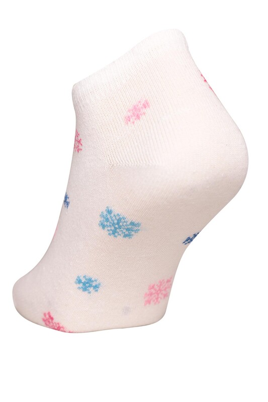 Renkli Kadın Çorap 7108 | Beyaz - Thumbnail
