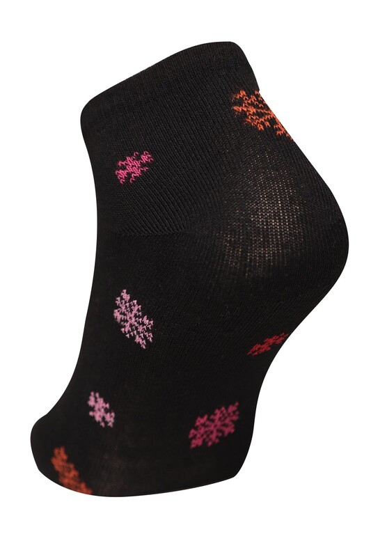 Renkli Kadın Çorap 7108 | Siyah - Thumbnail