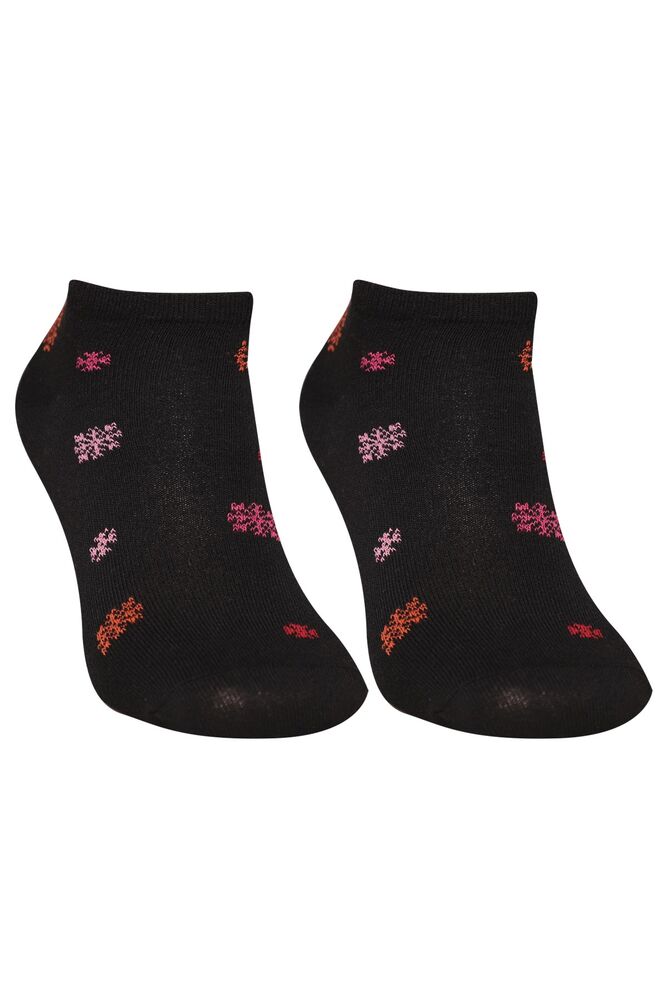 Renkli Kadın Çorap 7108 | Siyah