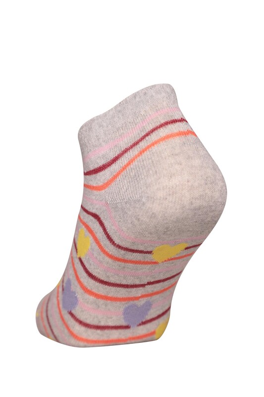 Desenli Kadın Çorap 3100-1 | Gri - Thumbnail