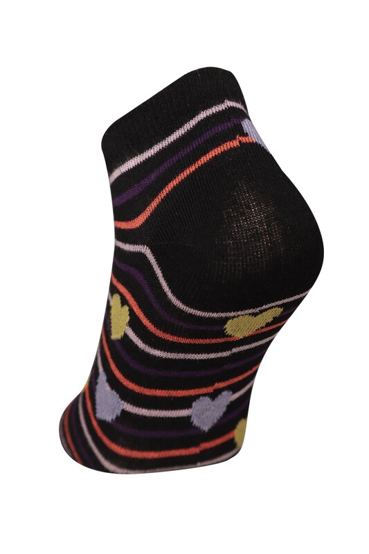 Desenli Kadın Çorap 3100-1 | Siyah - Thumbnail