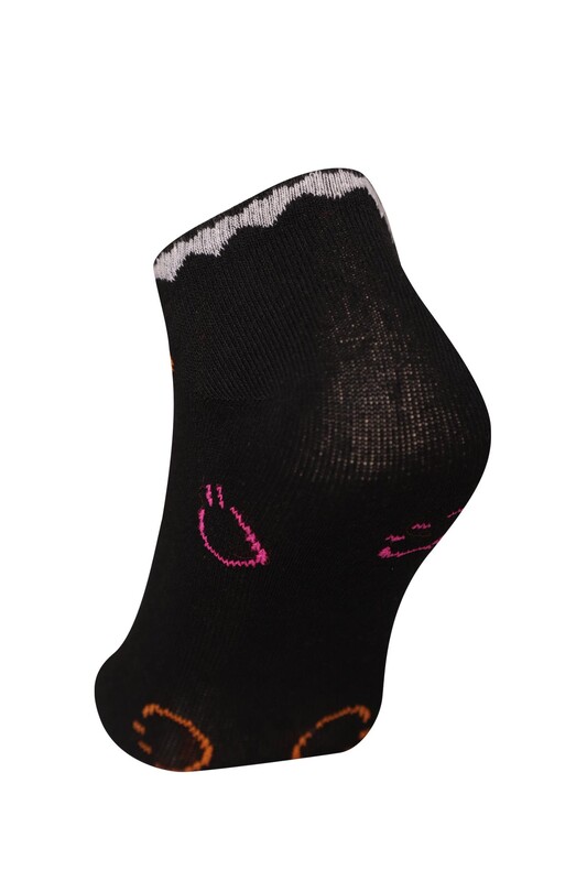 Desenli Kadın Çorap 3100-3 | Siyah - Thumbnail