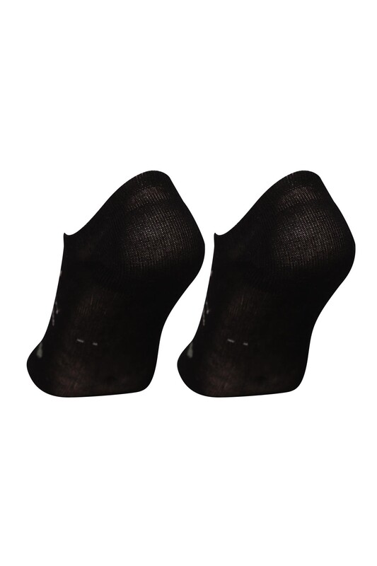 Baskılı Kadın Sneakers Çorap 5504-3 | Siyah - Thumbnail