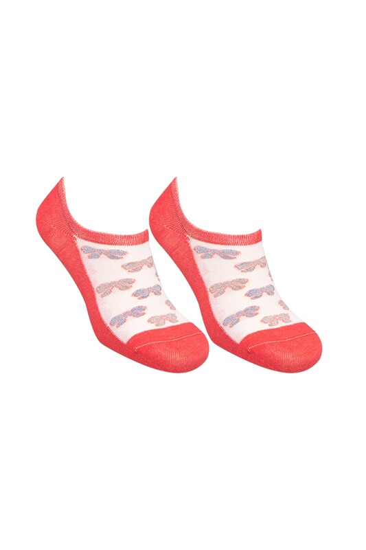 ROFF - Kadın Bambu Sneakers Desenli Çorap 27619 | Fuşya