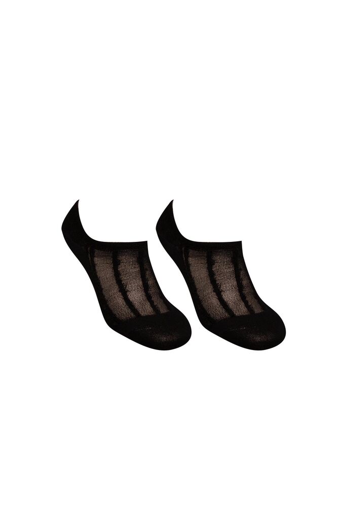 Woman Bamboo Sneakers Patterned Socks 27619 | Black 2