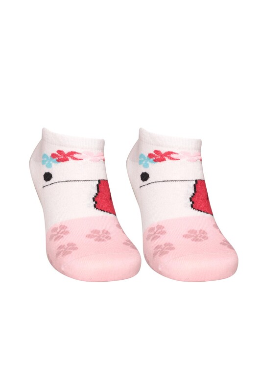 SOFT - Figürlü Kadın Sneakers Çorap 8115 | Beyaz