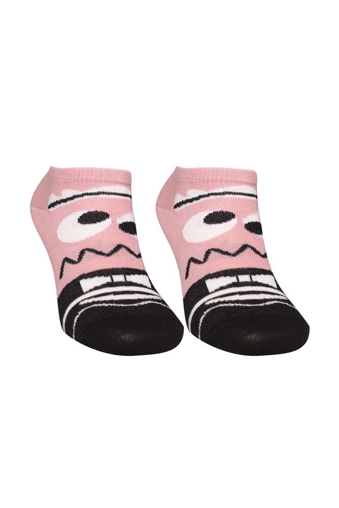 Figürlü Kadın Sneakers Çorap 8115 | Gül Kurusu
