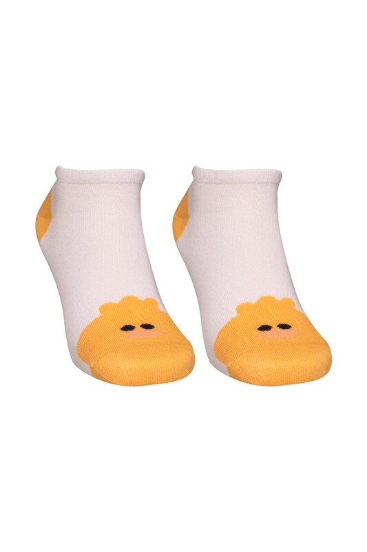 SOFT - Figürlü Kadın Sneakers Çorap 8117 | Sarı