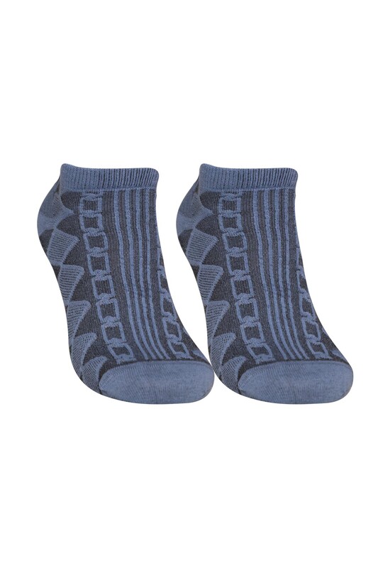 SOFT - Desenli Kadın Sneakers Çorap 8121 | Mavi