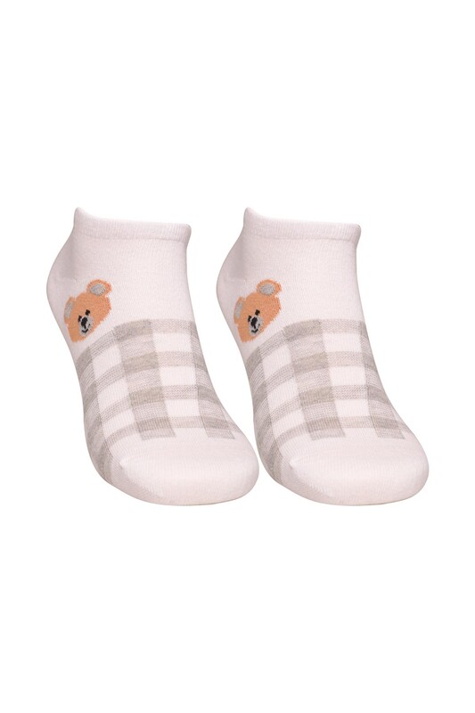 SOFT - Figürlü Kadın Sneakers Çorap 8124 | Beyaz