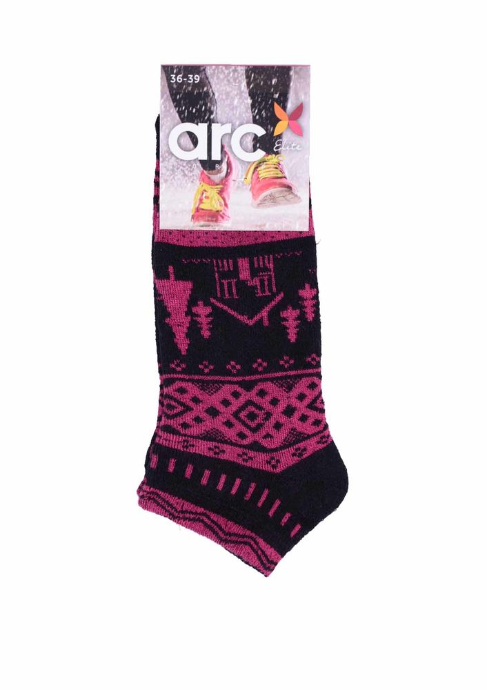 Arc Havlu Desenli Patik Çorap 213 | Fuşya