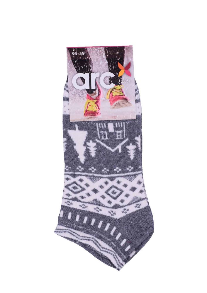 Arc Havlu Desenli Patik Çorap 213 | Gri
