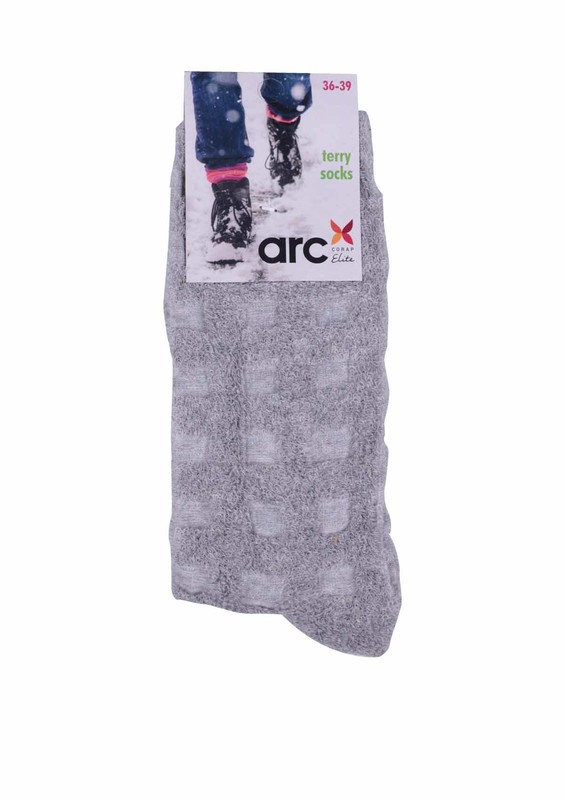 Arc Ters Havlu Çorap 212 | Gri - Thumbnail